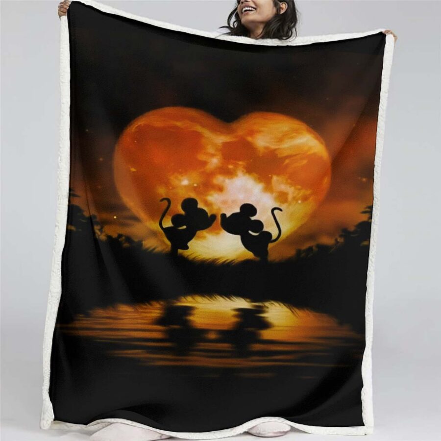 Mickey und Minnie Liebesgeschichte 07 Decke - Fleecedecke