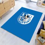 Mickey im Team des FC Magdeburg Teppich