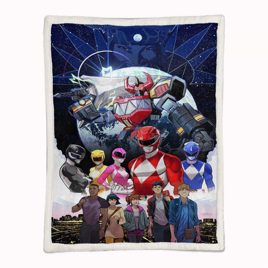 Mighty Marphing Power Rangers Alle Charaktere 11 Decke - Fleecedecke – Bild 2