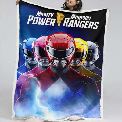 Mighty Marphing Power Rangers Alle Charaktere 15 Decke - Fleecedecke