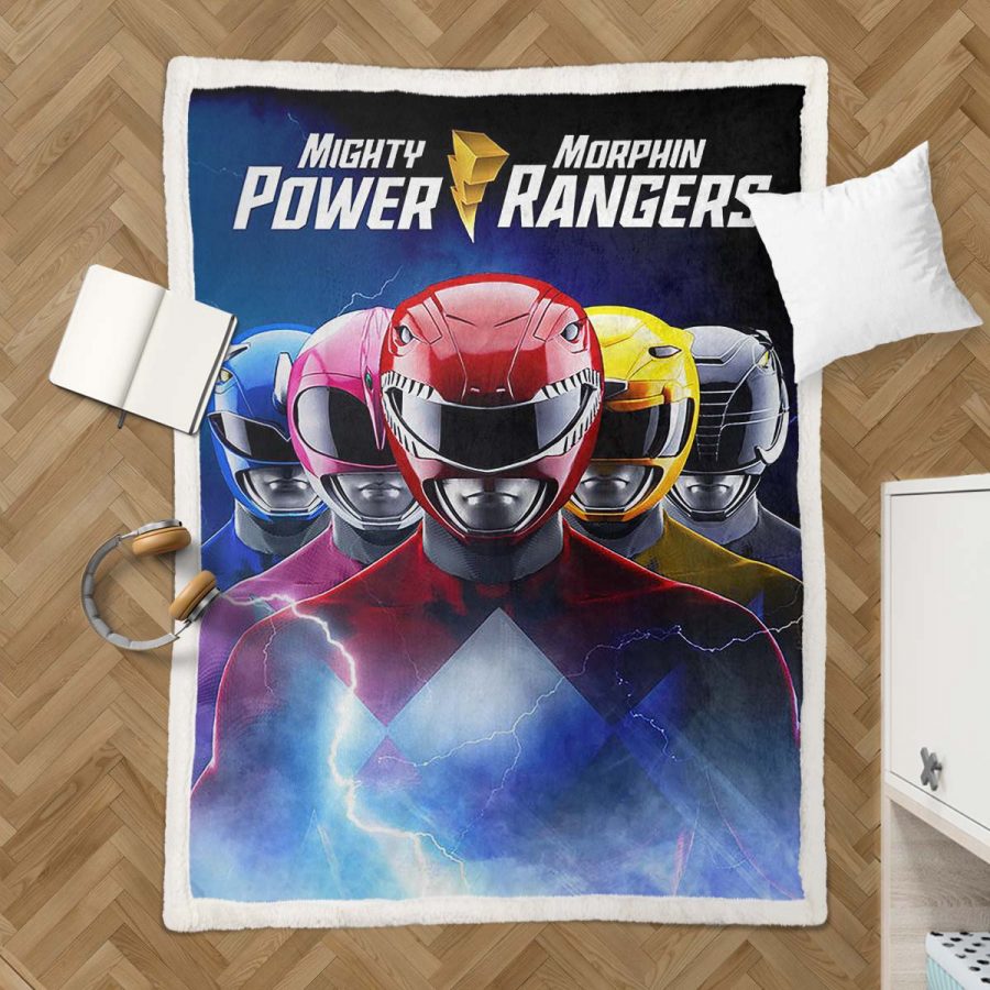 Mighty Marphing Power Rangers Alle Charaktere 15 Decke - Fleecedecke – Bild 3