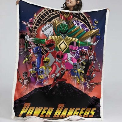 Mighty Marphing Power Rangers Alle Charaktere 16 Decke - Fleecedecke