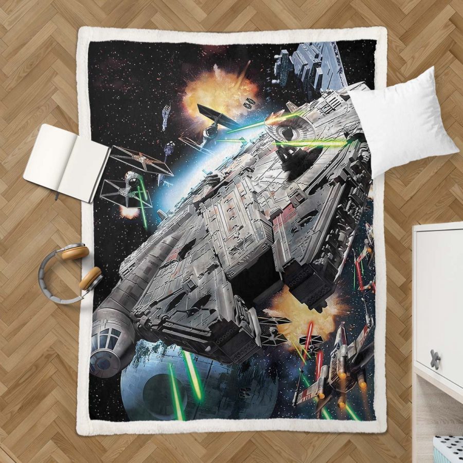 Millennium Falcon Star Wars 02 Decke - Fleecedecke – Bild 3