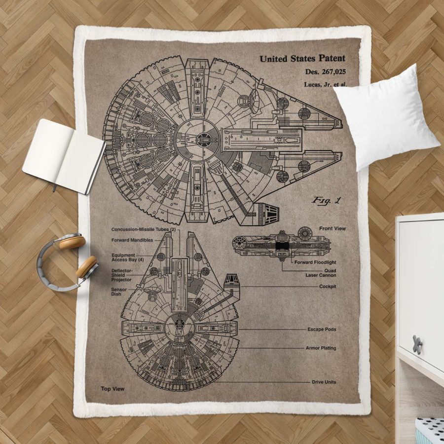 Millennium Falcon Star Wars 03 Decke - Fleecedecke – Bild 3