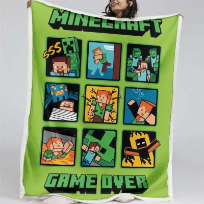 Minecraft Alle Charaktere 04 Decke - Fleecedecke