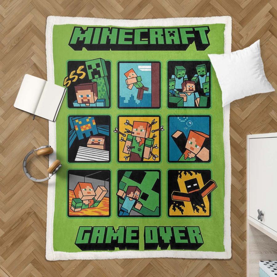 Minecraft Alle Charaktere 04 Decke - Fleecedecke – Bild 3