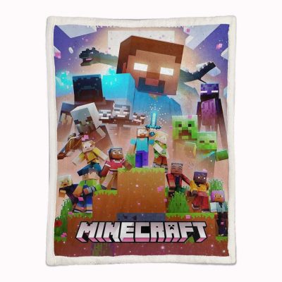 Alternative view of Minecraft Alle Charaktere 05 Decke - Fleecedecke