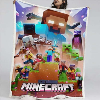 Minecraft Alle Charaktere 05 Decke - Fleecedecke