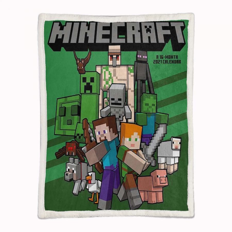 Minecraft Alle Charaktere 07 Decke - Fleecedecke – Bild 2