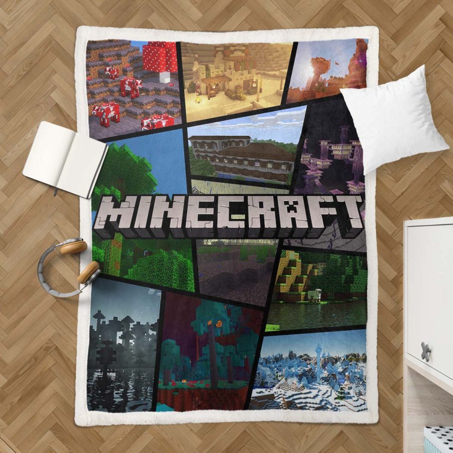 Minecraft Alle Charaktere 09 Decke - Fleecedecke – Bild 3