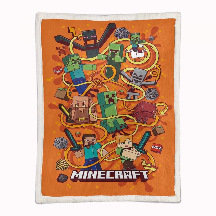 Minecraft: Alle Charaktere kämpfen Decke - Fleecedecke – Bild 2