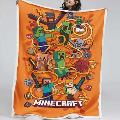 Minecraft: Alle Charaktere kämpfen Decke - Fleecedecke