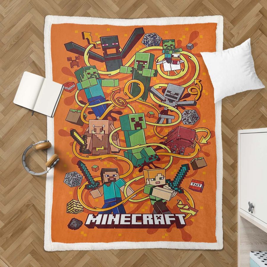 Minecraft: Alle Charaktere kämpfen Decke - Fleecedecke – Bild 3