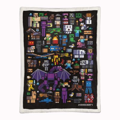 Alternative view of Minecraft – Alle Charaktere – Symbol Decke - Fleecedecke