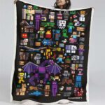 Minecraft – Alle Charaktere – Symbol Decke – Fleecedecke