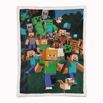 Alternative view of Minecraft Charaktere 09 Decke - Fleecedecke