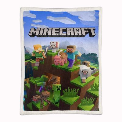 Alternative view of Minecraft-Charaktere 1001 Decke - Fleecedecke