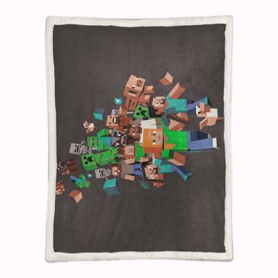 Alternative view of Minecraft-Charaktere 1002 Decke - Fleecedecke