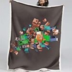 Minecraft-Charaktere 1002 Decke – Fleecedecke
