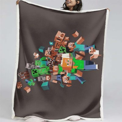 Minecraft-Charaktere 1002 Decke - Fleecedecke