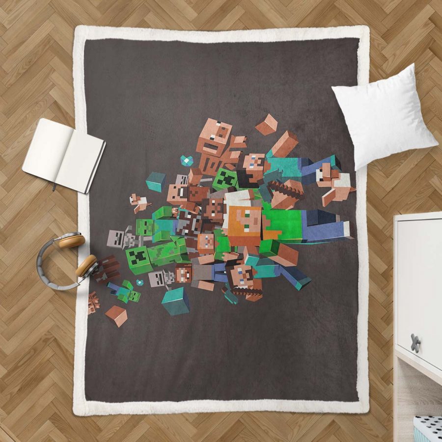 Minecraft-Charaktere 1002 Decke - Fleecedecke – Bild 3