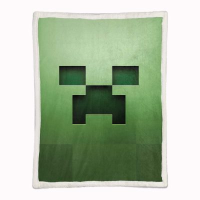Alternative view of Minecraft Creeper Grünes Gesicht Decke - Fleecedecke