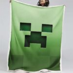Minecraft Creeper Grünes Gesicht Decke – Fleecedecke