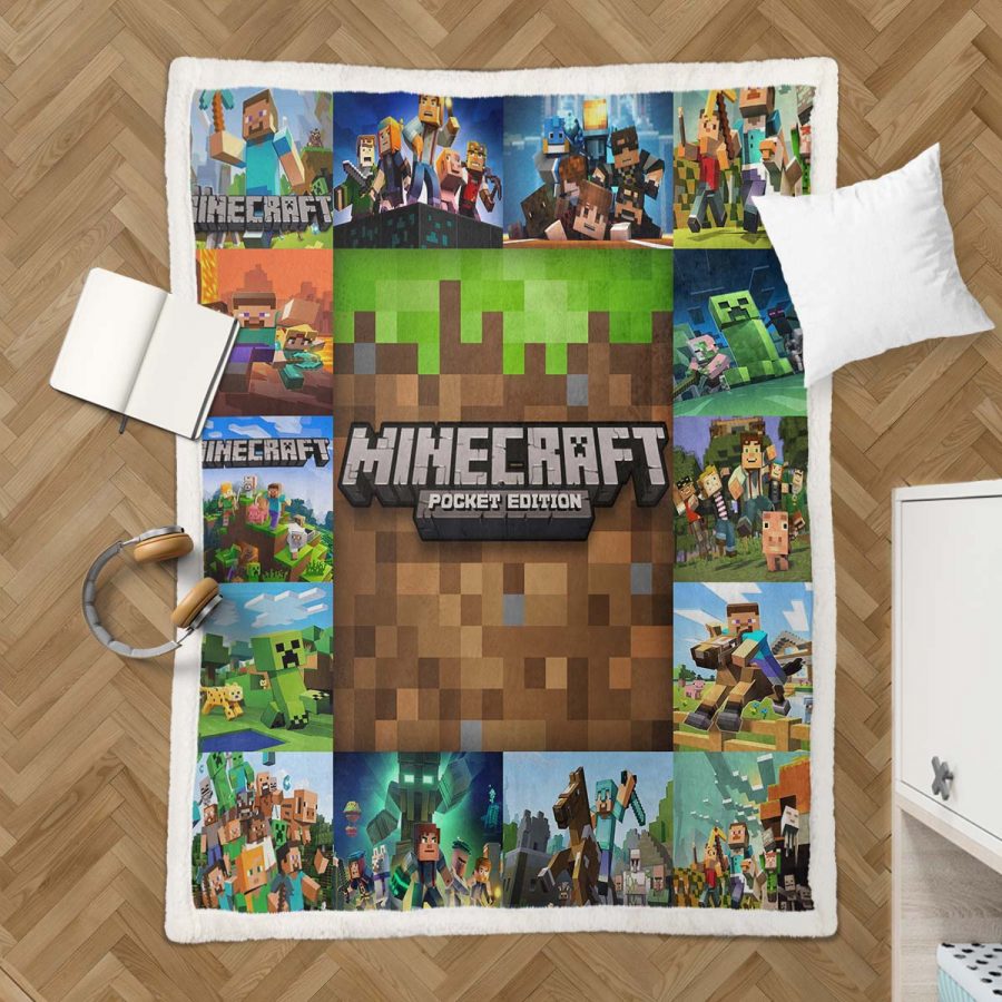 Minecraft Decke - Fleecedecke – Bild 3