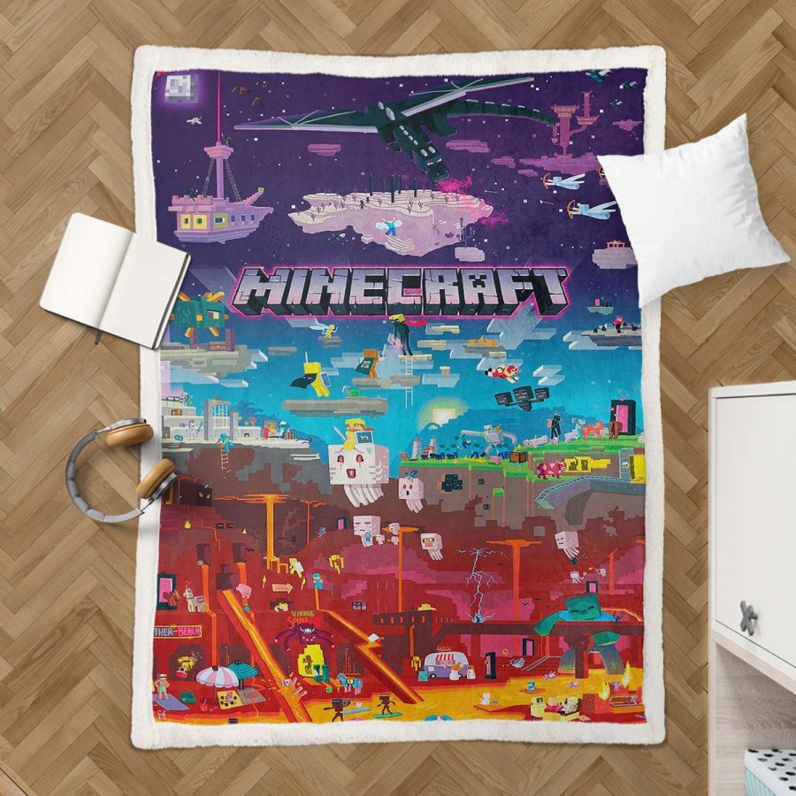 Minecraft MC 03 Decke - Fleecedecke – Bild 3