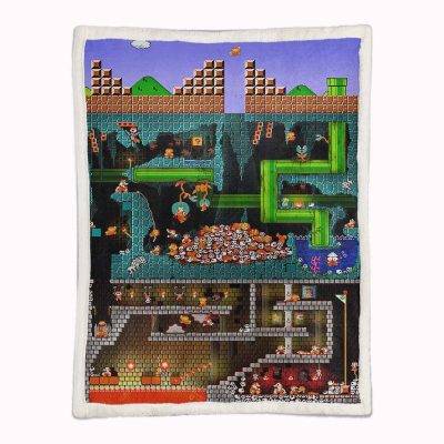 Alternative view of Minecraft-Routenkarte Decke - Fleecedecke