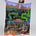Minecraft-Routenkarte Decke – Fleecedecke