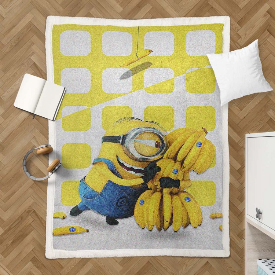 Minion Liebe Banane Decke - Fleecedecke – Bild 3