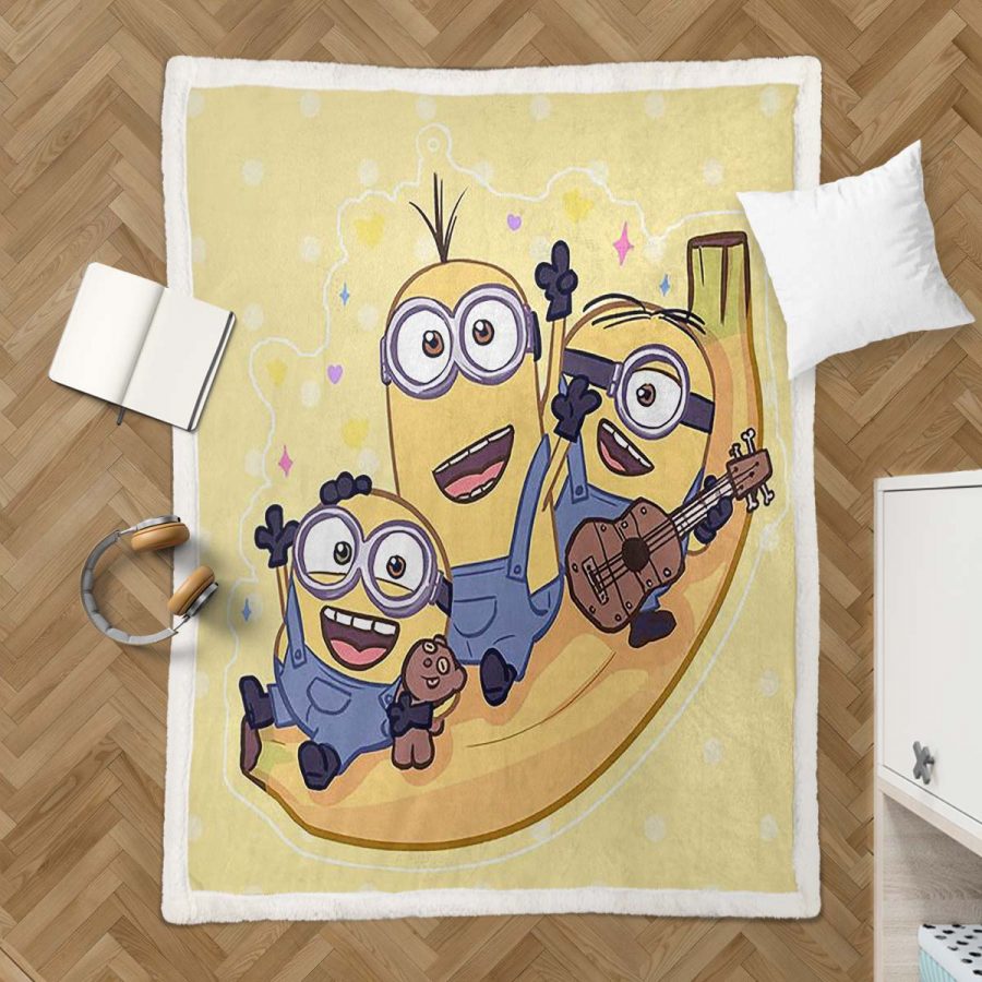 Minions Alle Charaktere 03 Decke - Fleecedecke – Bild 3