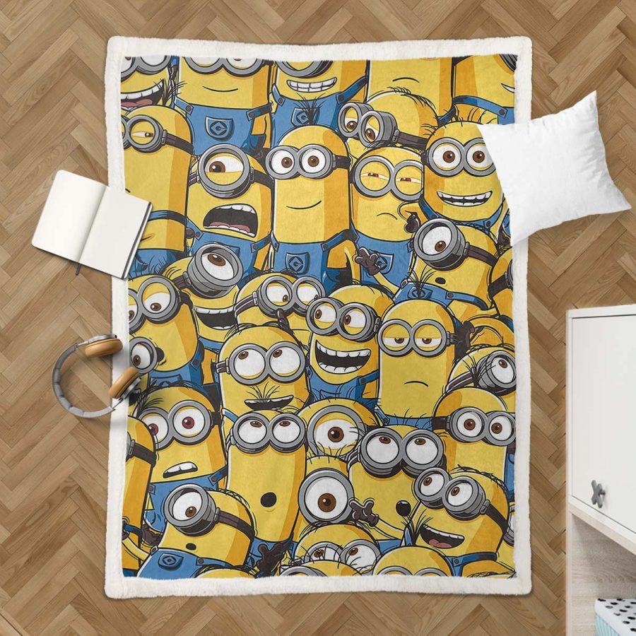 Minions Alle Charaktere 05 Decke - Fleecedecke – Bild 3