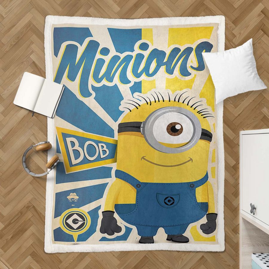 Minions Bob süß Decke - Fleecedecke – Bild 3