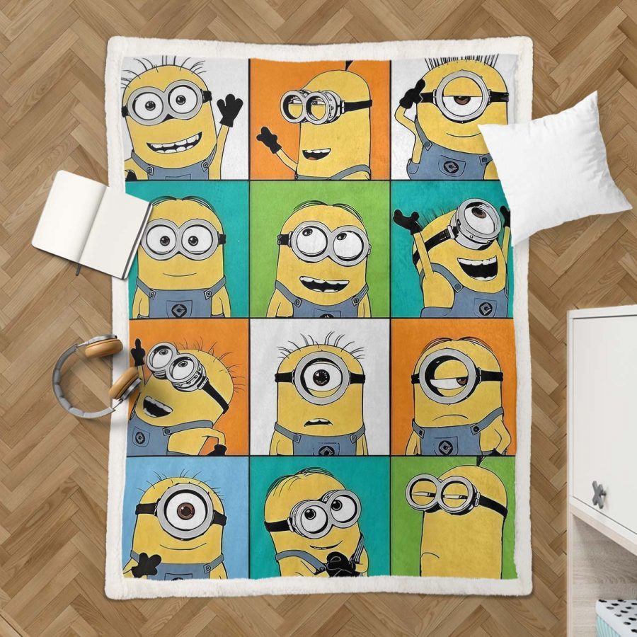Minions-Charakterausdrücke Decke - Fleecedecke – Bild 3
