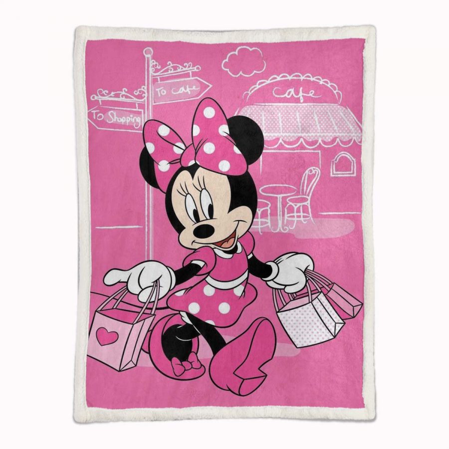 Minnie Maus und Einkaufszeit Decke - Fleecedecke – Bild 2