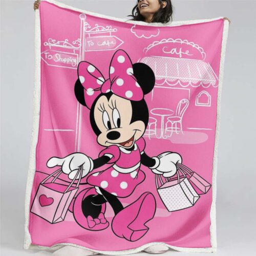 Minnie Maus und Einkaufszeit Decke - Fleecedecke