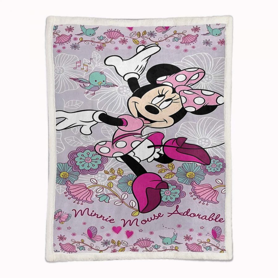 Minnie Maus Tanzen Glücklich Bezaubernd Decke - Fleecedecke – Bild 2