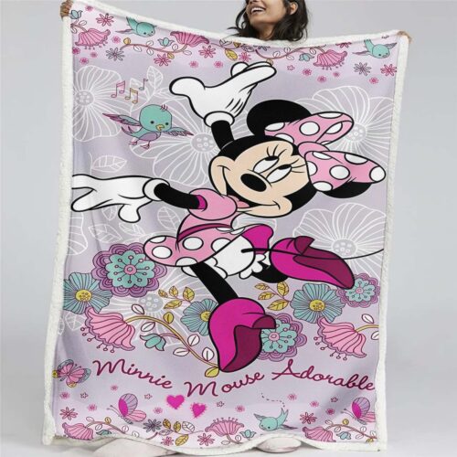 Minnie Maus Tanzen Glücklich Bezaubernd Decke - Fleecedecke