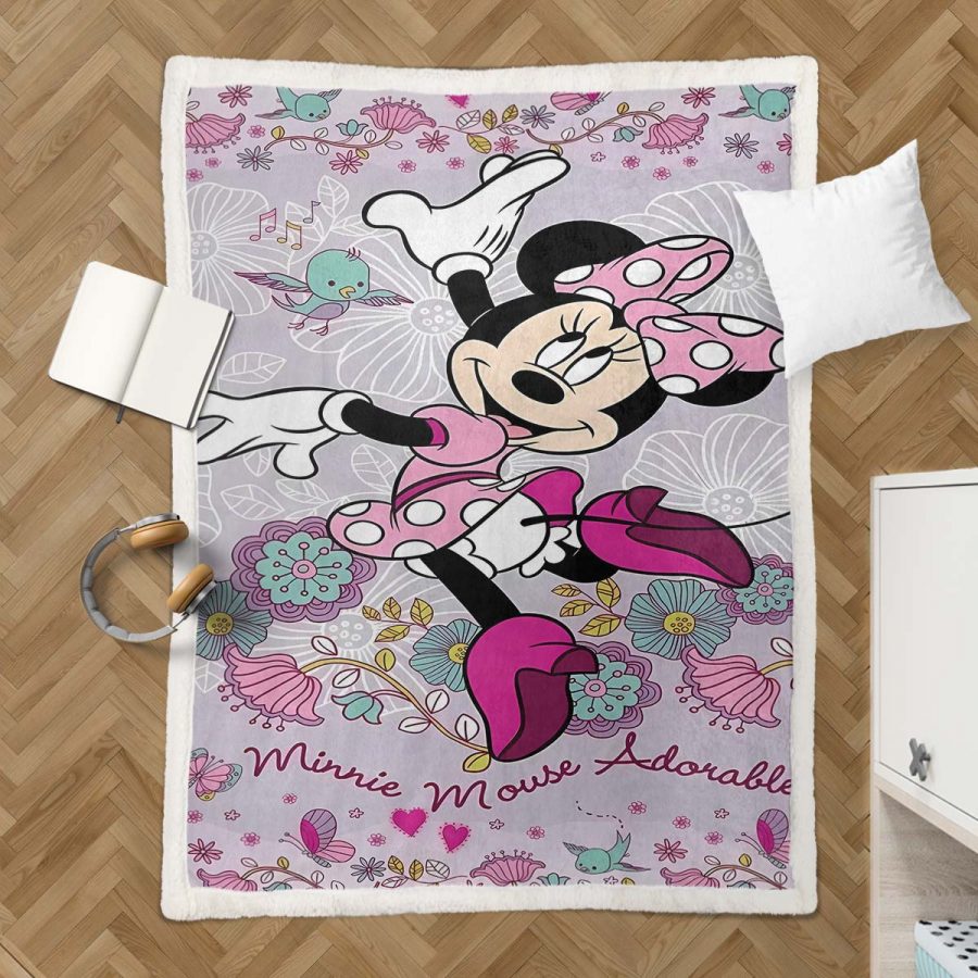 Minnie Maus Tanzen Glücklich Bezaubernd Decke - Fleecedecke – Bild 3