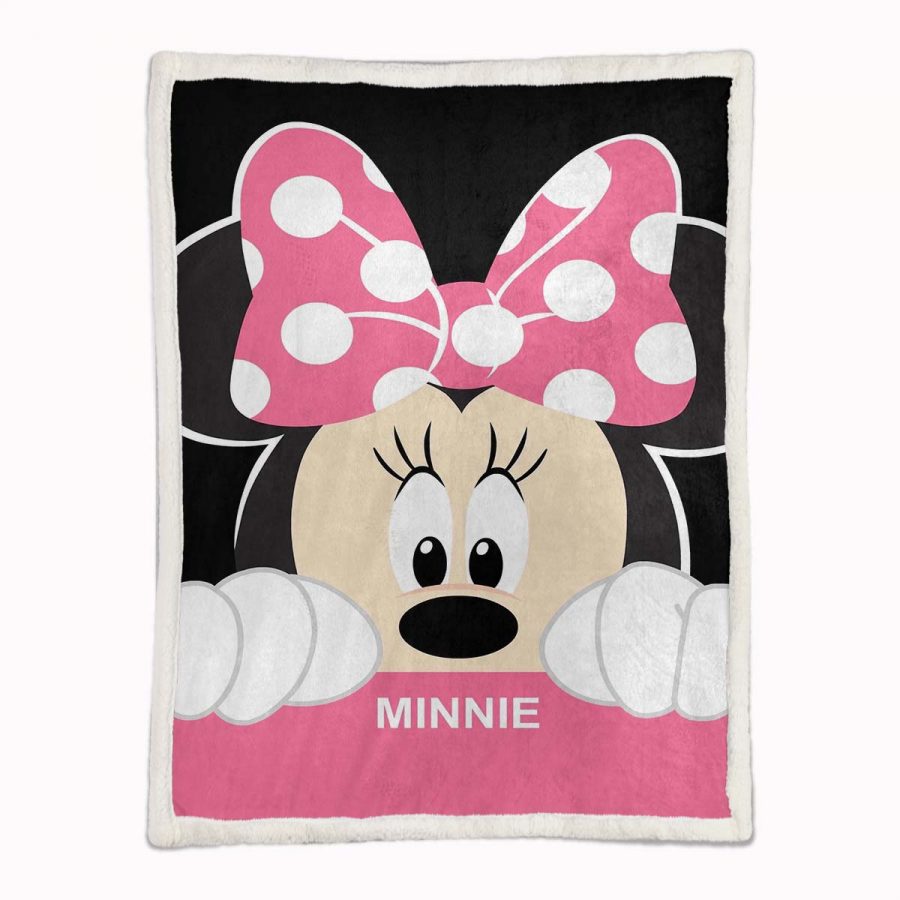 Minnie Maus Rosa Schleife Entzückend 03 Decke - Fleecedecke – Bild 2