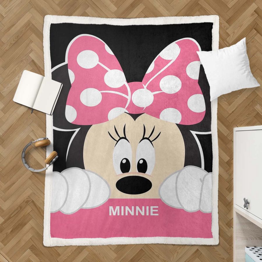 Minnie Maus Rosa Schleife Entzückend 03 Decke - Fleecedecke – Bild 3