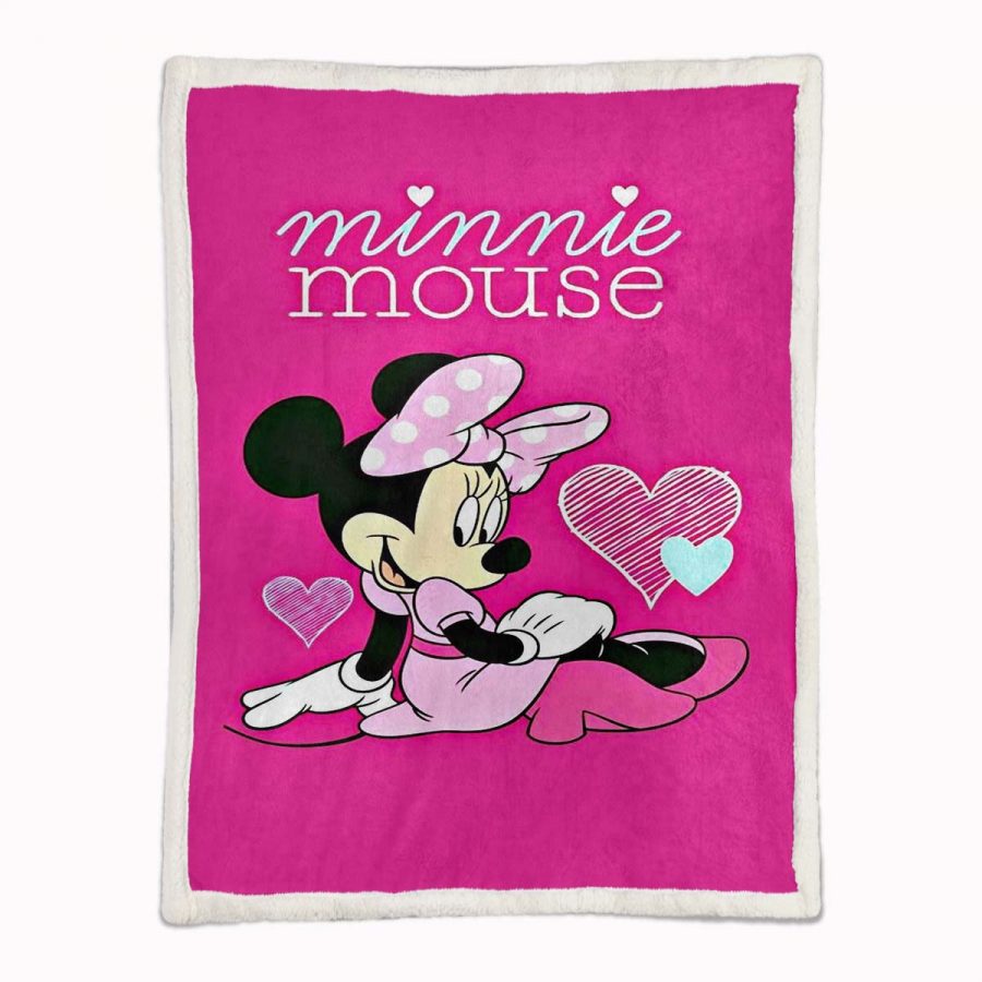 Minnie Maus Rosa Schleife Adorable 06 Decke - Fleecedecke – Bild 2