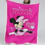 Minnie Maus Rosa Schleife Adorable 06 Decke – Fleecedecke
