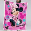 Minnie Maus Rosa Kleid Warten Auf Mickey Decke - Fleecedecke