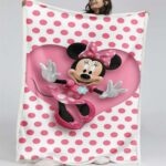 Minnie Maus mit Herz 01 Decke – Fleecedecke