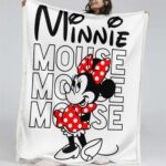 Minnie Maus mit Liebesherz 02 Decke – Fleecedecke