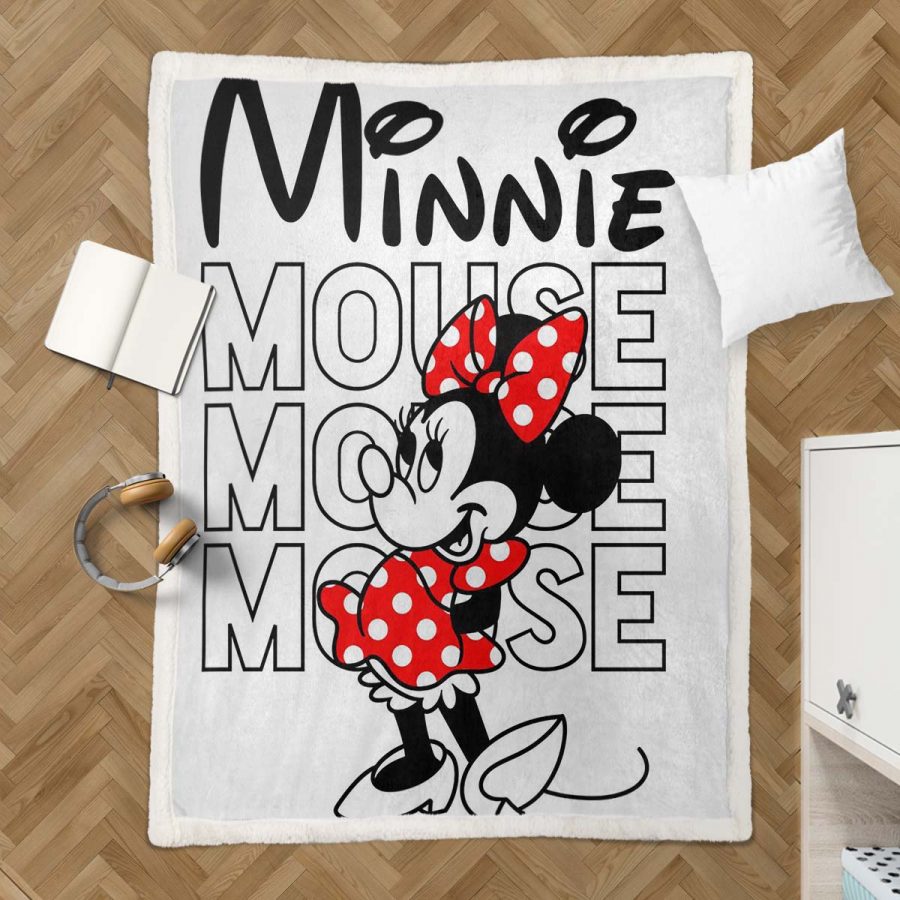 Minnie Maus mit Liebesherz 02 Decke - Fleecedecke – Bild 3