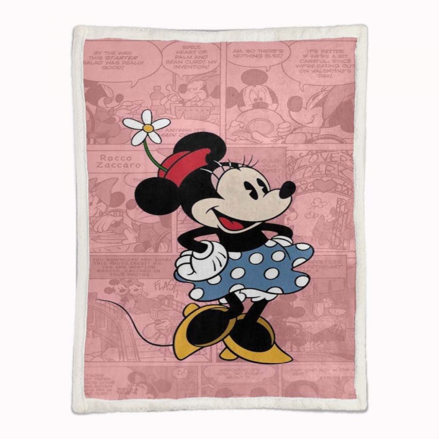 Minnie Maus mit Liebesherz 03 Decke - Fleecedecke – Bild 2